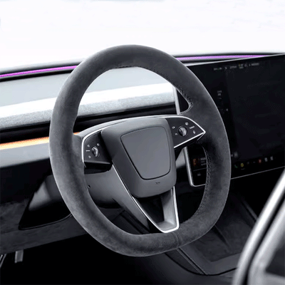 TAPTES® Alcantara Steering Wheel Cover for Tesla Model 3 Highland 2023 2024