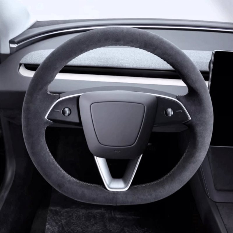 Alcantara Steering Wheel U-shaped Cover For 2024 Model 3 Highland –  TESLAUNCH