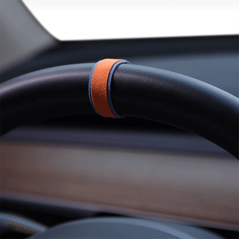 TAPTES® Alcantara Steering Wheel Return Marker Sticker for Tesla Model 3/Y