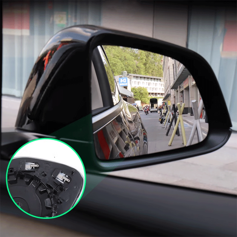 TAPTES® Anti-Glare Rearview Mirror Lens Replacement for Tesla Model 3/Y, Set of 2