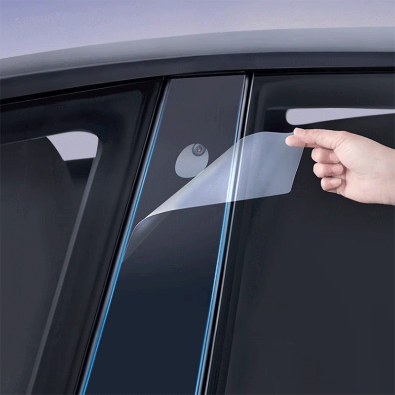 TAPTES® B-Pillar Transparent Protector Film for Tesla Model 3 Highland 2024