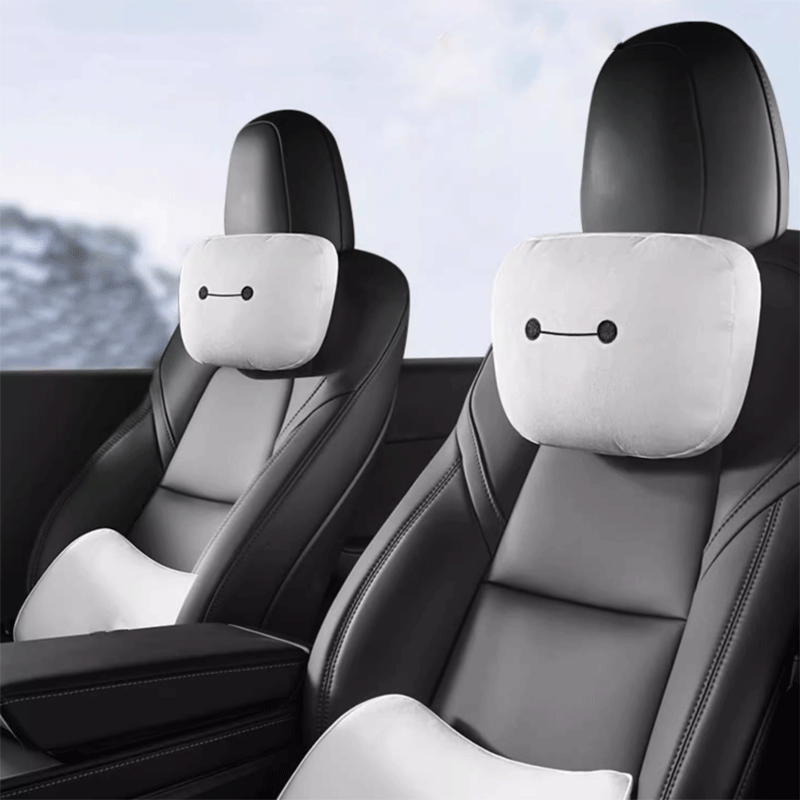 TAPTES® Baymax Headrest Neck Rest Cushion for Tesla Model S/3/X/Y/Cybertruck, Set of 2