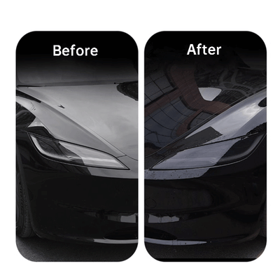 TAPTES® Black TPU Headlight & Tail Light Protection Film for Tesla Model 3 Highland 2024
