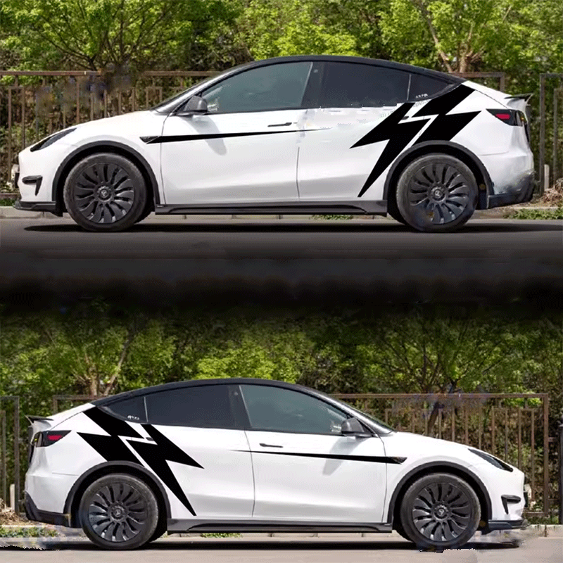 Tesla Mod Sticker TAPTES® Car Body Lightning Decorative Stickers for Tesla Model 3/Y, Se ...