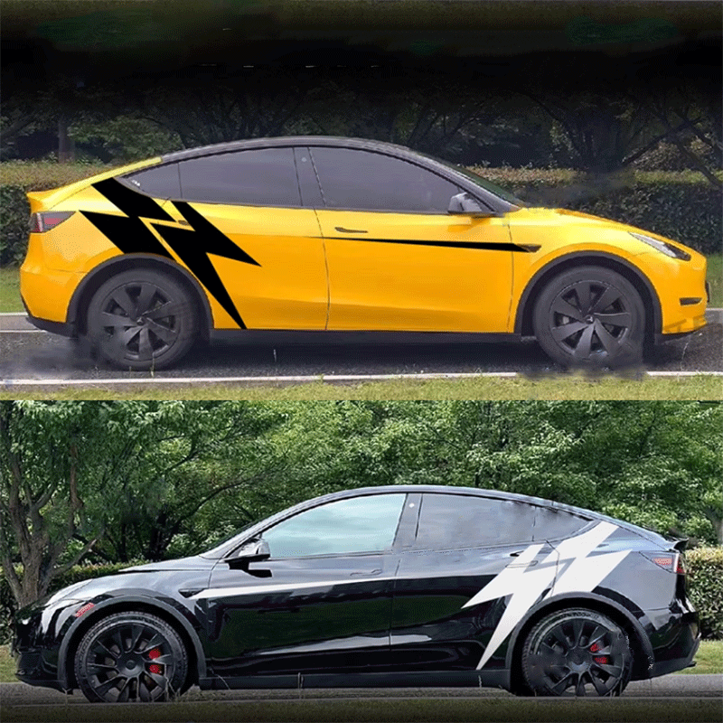 TAPTES® Car Body Lightning Decorative Stickers for Tesla Model 3/Y, Se ...
