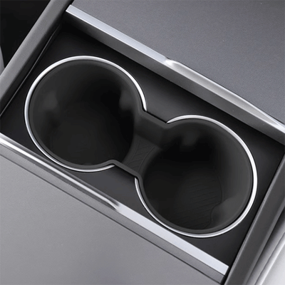 TAPTES® Center Console Silicone Cup Holder Insert for 2024-2025 Tesla Model 3 Highland/2025 New Tesla Model Y Juniper
