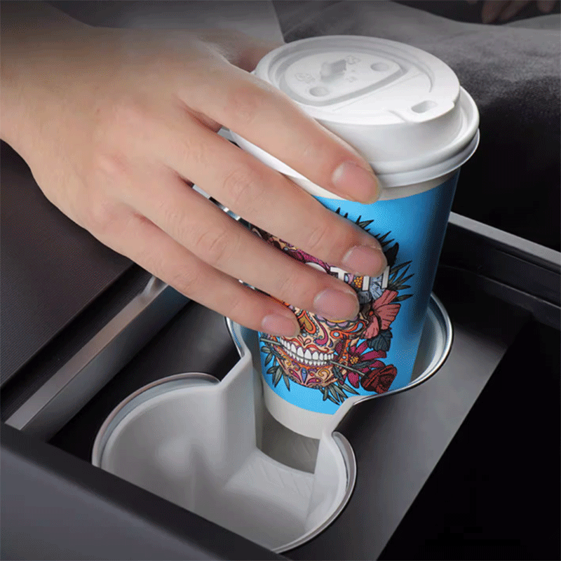 TAPTES® Center Console Silicone Cup Holder Insert for 2024-2025 Tesla Model 3 Highland/2025 New Tesla Model Y Juniper