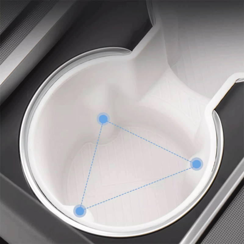 TAPTES® Center Console Silicone Cup Holder Insert for 2024-2025 Tesla Model 3 Highland/2025 New Tesla Model Y Juniper