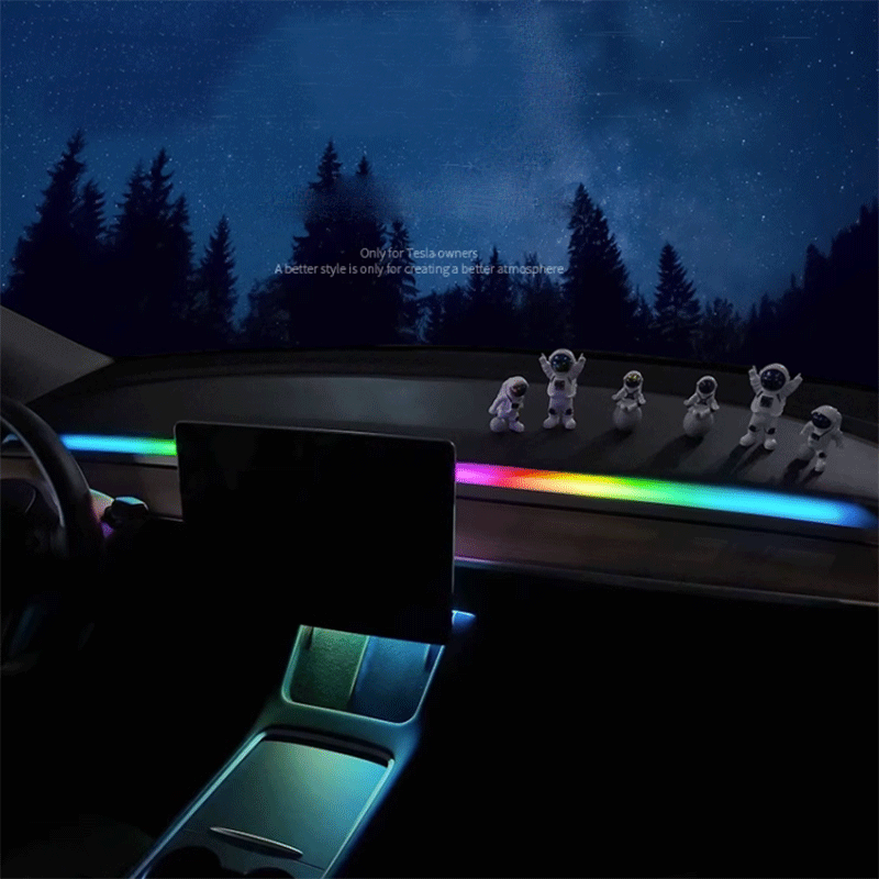 TAPTES® Center Console & Dashboard Streamer Ambient Light for Model Y Model 3