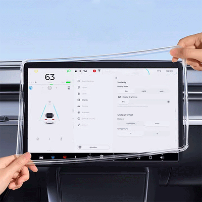 TAPTES® Central Control Screen Transparent Protector Frame for Tesla Model 3/Y