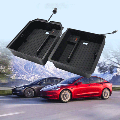 TAPTES® Central Control USB Expansion Dock Storage Organizer for 2024-2025 Model 3 Highland/2025 New Tesla Model Y Juniper
