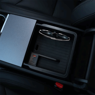 TAPTES® Central Control USB Expansion Dock Storage Organizer for 2024-2025 Model 3 Highland/2025 New Tesla Model Y Juniper