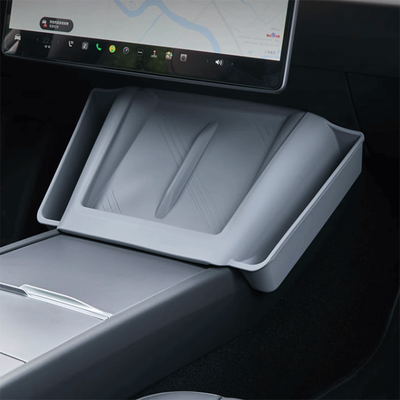TAPTES® Central Control Wireless Charging Silicone Pad with Storage Box for 2024-2025 Tesla Model 3 Highland/2025 New Tesla Model Y Juniper