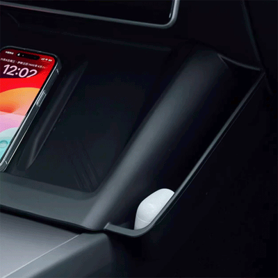 TAPTES® Central Control Wireless Charging Silicone Pad with Storage Box for 2024-2025 Tesla Model 3 Highland/2025 New Tesla Model Y Juniper