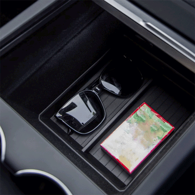 TAPTES® Central Control & Armrest Box Bottom Storage Organizer Non-slip Mats for Tesla Model 3 Highland 2024-2025