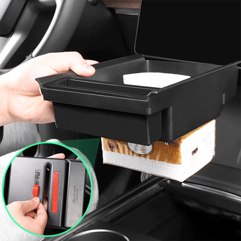 TAPTES® Central Storage Organizer With Tissue Box for Tesla Model 32021-2023 /Model Y 2021-2025