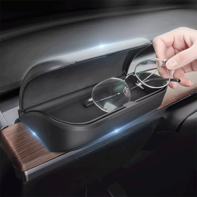 TAPTES® Dashboard Glasses Case Storage Box for Tesla Model 3/Y