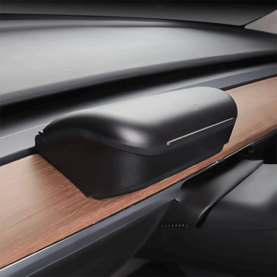 TAPTES® Dashboard Glasses Case Storage Box for Tesla Model 3/Y