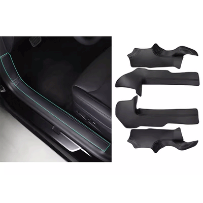 TAPTES® Leather Door Threshold & Under Rear Seats Protective Pad for Tesla Model 3 Highland 2024