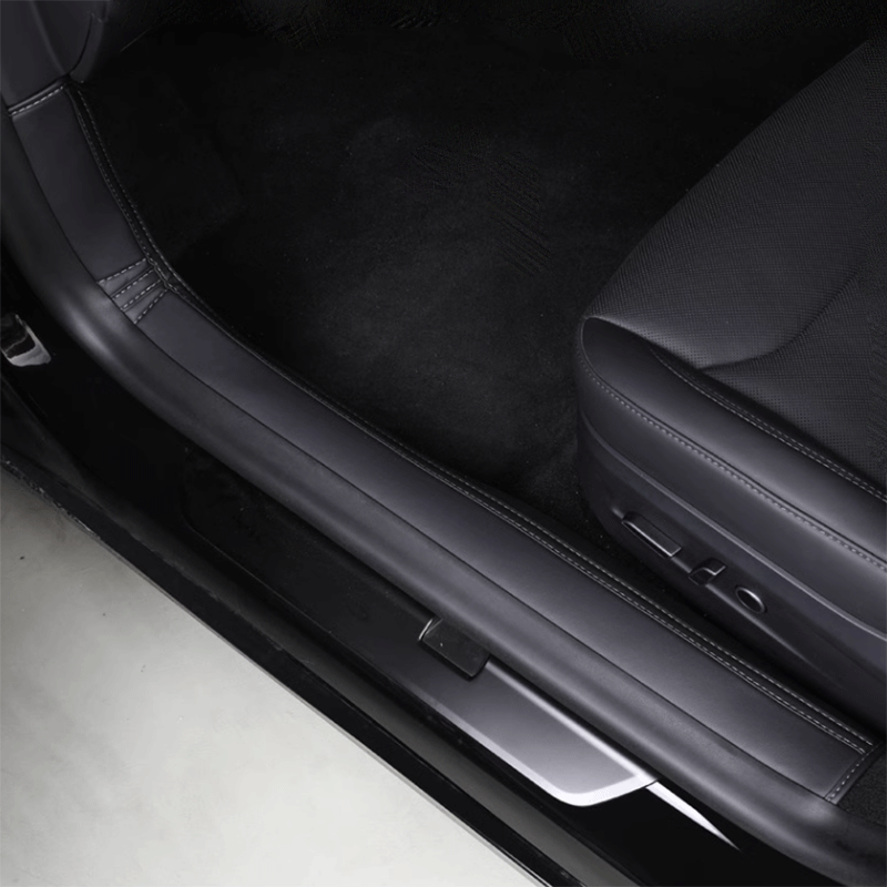 TAPTES® Leather Door Threshold & Under Rear Seats Protective Pad for Tesla Model 3 Highland 2024-2025