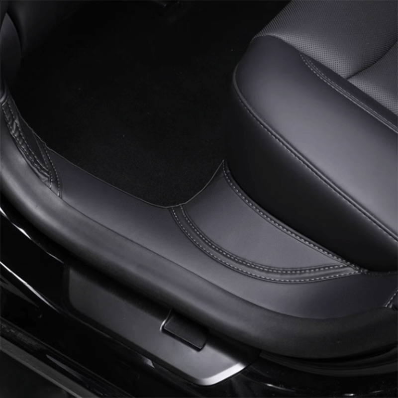 TAPTES® Leather Door Threshold & Under Rear Seats Protective Pad for Tesla Model 3 Highland 2024-2025
