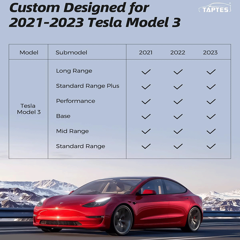 Tapis en caoutchouc Tesla Modèle 3 – Shop4Tesla