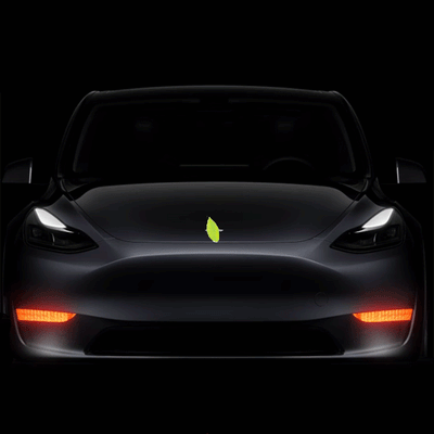 TAPTES® Front Fog Light Reflective Warning Stickers for Tesla Model 3/Y, Set of 2