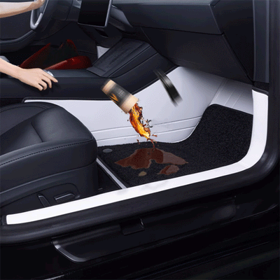 TAPTES® Fully Covered Premium Leather Floor Mats for 2024-2025 Tesla Model 3 Highland /Tesla Model 3 Performance