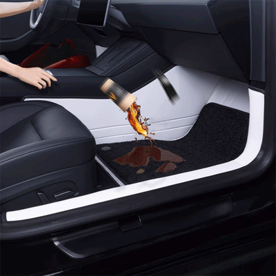 TAPTES® Fully Covered Premium Leather Floor Mats for Tesla Model 3 Highland 2024