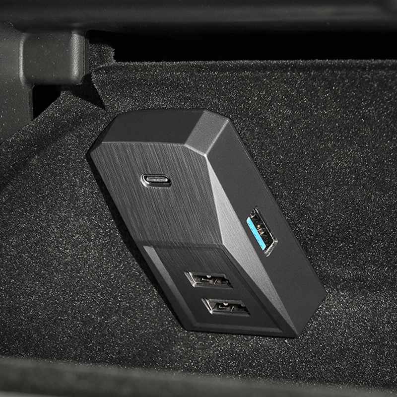 TAPTES® Glovebox USB Hud Expansion Dock for Tesla Model 3 Model Y 2021-2025