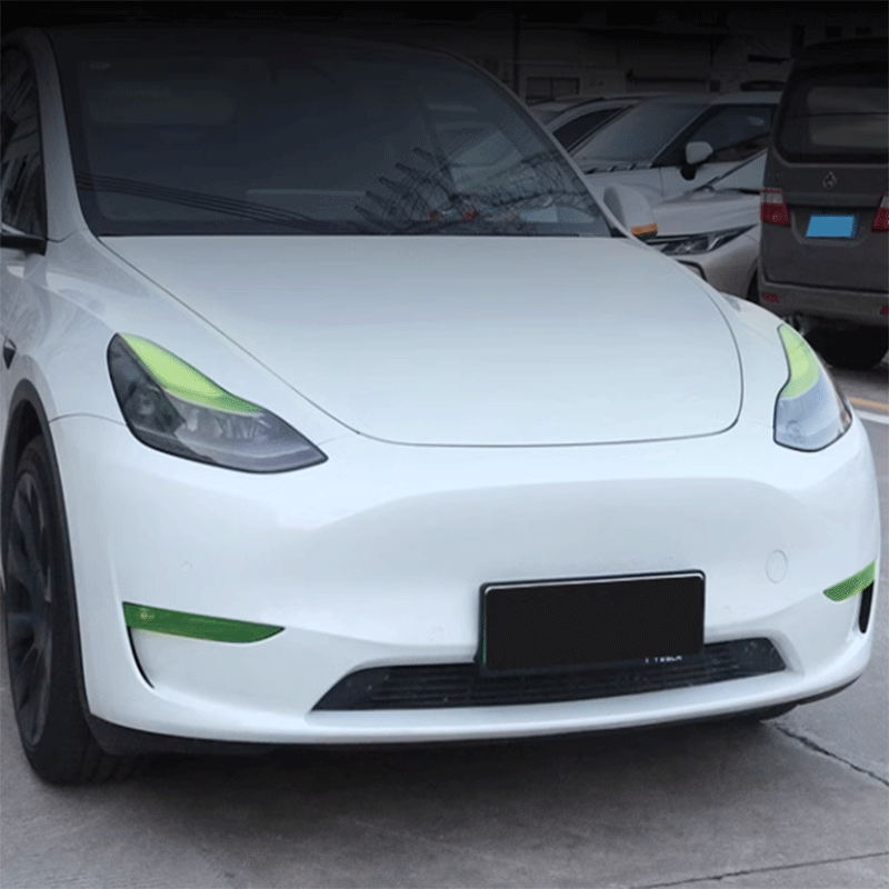 TAPTES® Headlights & Fog Lights Color Changing Film for Tesla Model 3 ...
