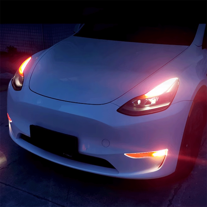 TAPTES® Headlights & Fog Lights Color Changing Film for Tesla Model 3/Y, Set of 4