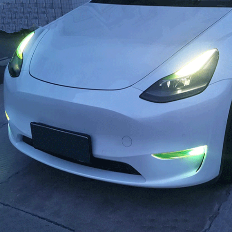 TAPTES® Headlights & Fog Lights Color Changing Film for Tesla Model 3/Y, Set of 4