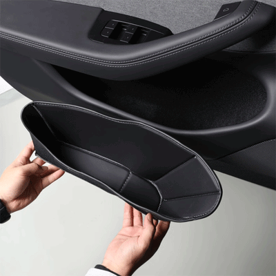 TAPTES® Leather Door Side Storage Bag Organizer for Tesla Model Y 2020-2023 2024