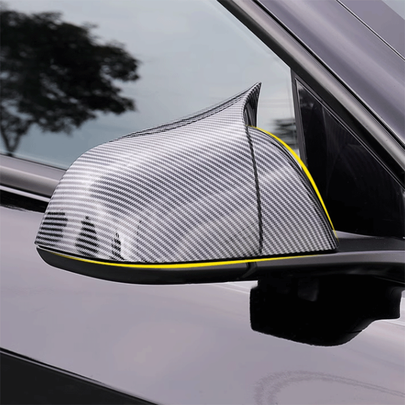 TAPTES® Ox Horns Side Rearview Mirror Cover for Tesla Model 3 Highland 2024-2025, Set of 2