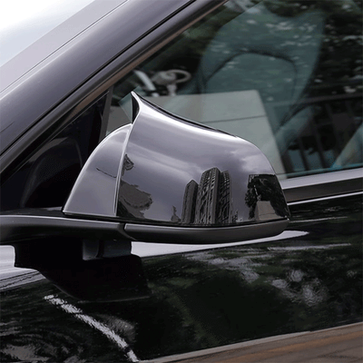 TAPTES® Ox Horns Side Rearview Mirror Cover for Tesla Model 3 Highland 2024, Set of 2