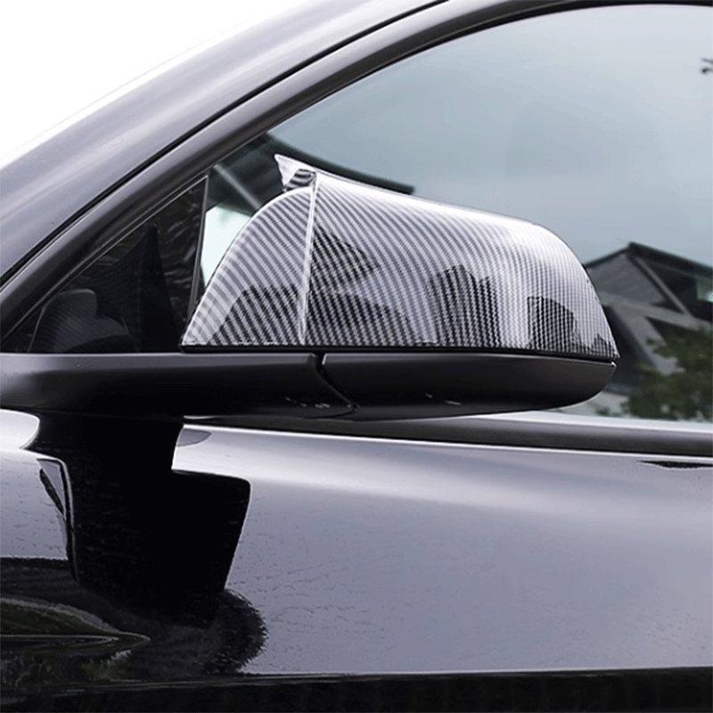 TAPTES® Ox Horns Side Rearview Mirror Cover for Tesla Model 3 Highland 2023 2024, Set of 2