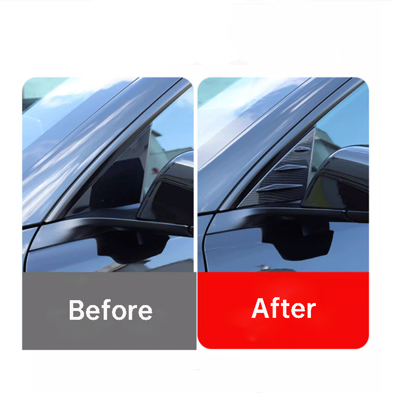 TAPTES® Rearview Mirror Triangle Window Decorative Cover Spoiler for Tesla Model 3 2018-2024, Set of 2
