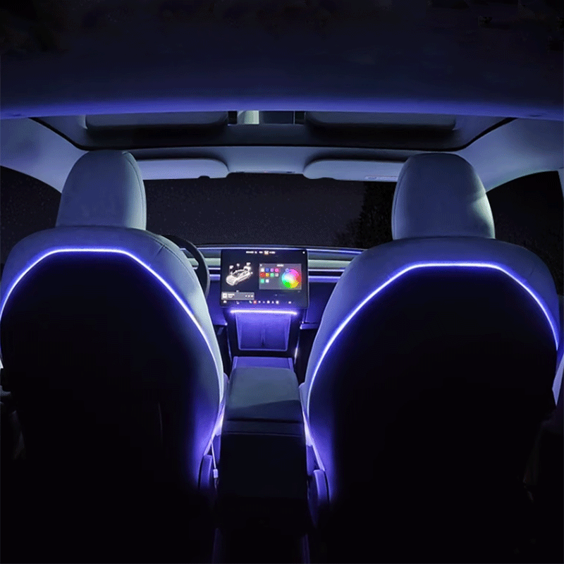 TAPTES® Seat Back LED Ambient Light for Tesla Model 3 Highland 2024-2025, Set of 2