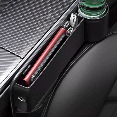 TAPTES® Seat Gap Storage Box with Cup Holder for Tesla Model S/3/X/Y