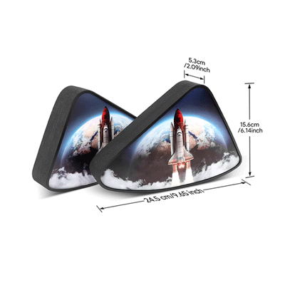 TAPTES® Side Triangle Window Decorative Light DIY Ornament for  Tesla Model 3 2021-2023 /Model Y 2021-2025, Set of 2