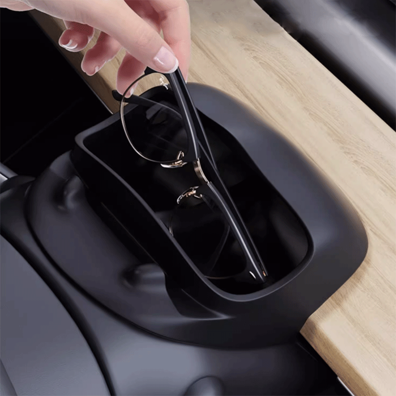 TAPTES® Steering Wheel Phone Holder With Glasses Case for Tesla Model 3/Y