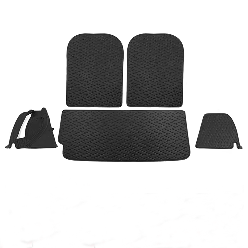 TAPTES® Leather Rear Trunk Mat for Model X 2016-2025, Premium Cargo Mat & Seat Back Protector