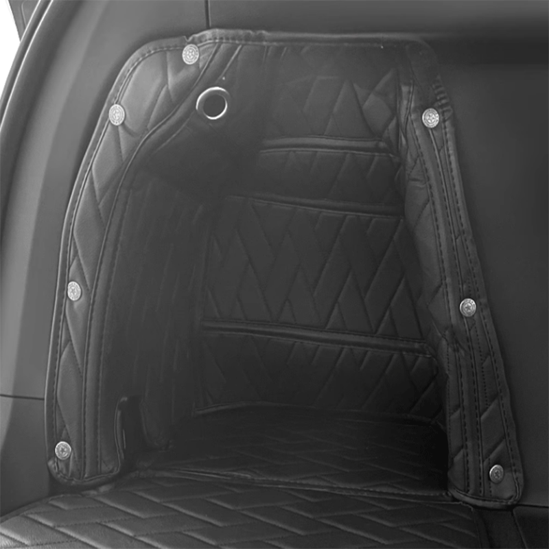 TAPTES® Leather Rear Trunk Mat for Model X 2016-2025, Premium Cargo Mat & Seat Back Protector