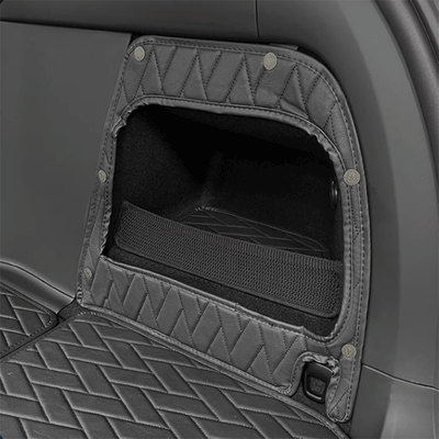 TAPTES® Leather Rear Trunk Mat for Model X 2016-2025, Premium Cargo Mat & Seat Back Protector
