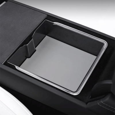 TAPTES® Transparent Center Console Storage Box & Armrest Storage Box for 2024-2025 Tesla Model 3 Highland/2025 New Tesla Model Y Juniper
