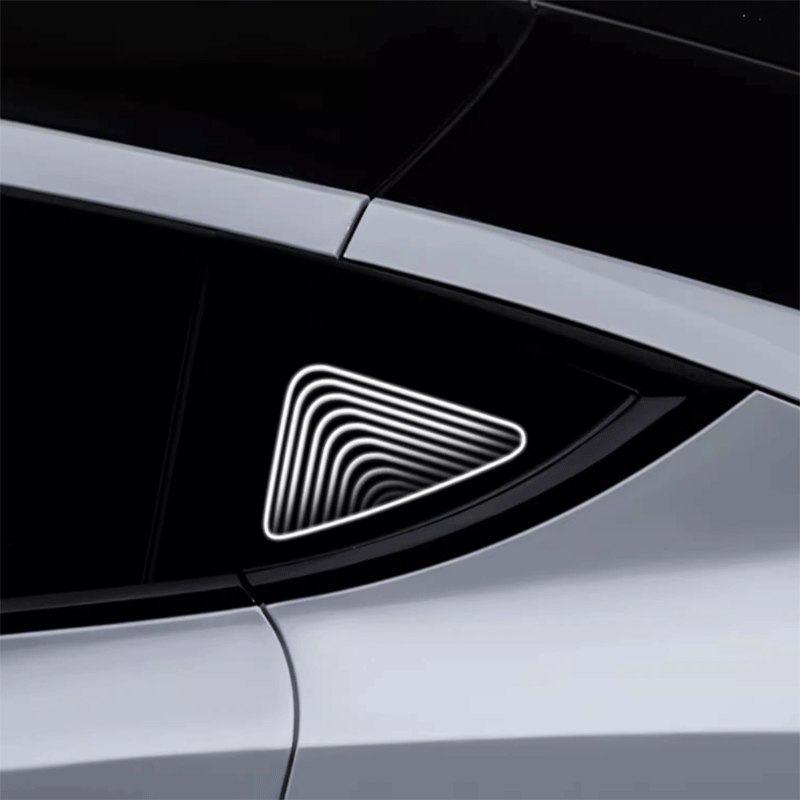 TAPTES® Triangle Window Decorative Atmosphere Light for Tesla Model Y 2021-2025，Set of 2.