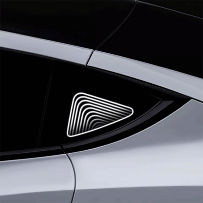 TAPTES® Triangle Window Decorative Atmosphere Light for Tesla Model Y 2021-2025，Set of 2.