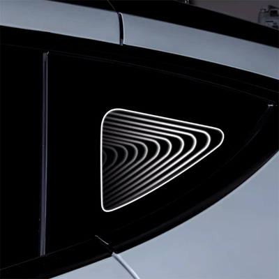 TAPTES® Triangle Window Decorative Atmosphere Light for Tesla Model Y 2021-2025，Set of 2.