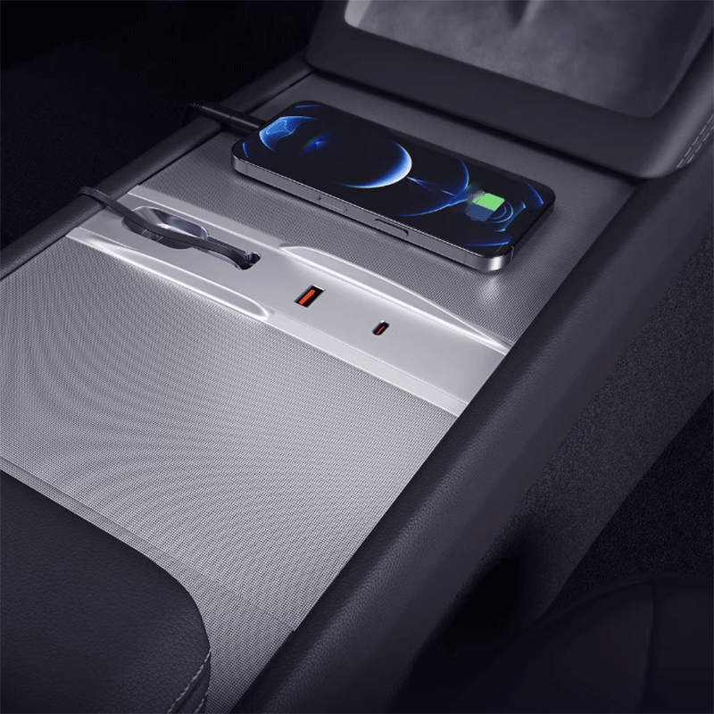 Soporte Para Bebidas Para Tesla Model Y 2025 Juniper Y Model 3 2024-2025 - Encaja En Consola Central, Material TPE